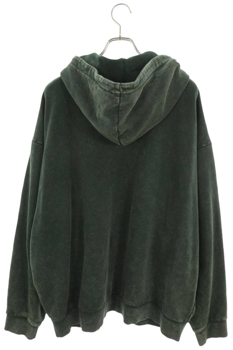 KITH 25AW Washed Full Zip Nelson Hoodie Green Size XXL