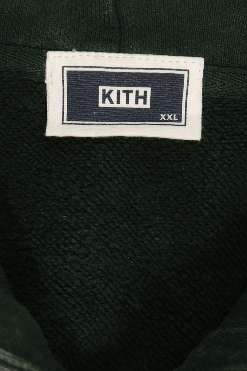 KITH 25AW Washed Full Zip Nelson Hoodie Green Size XXL