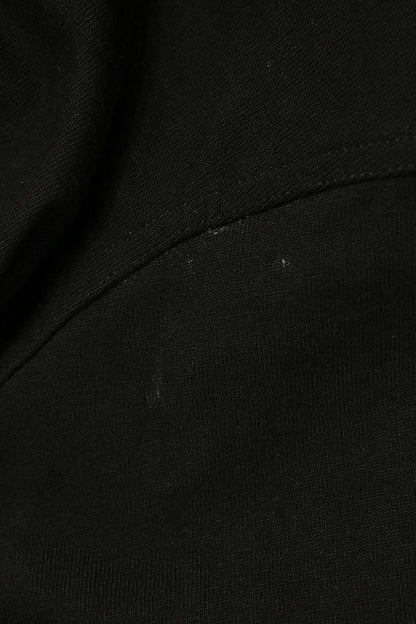 Rick Owens Black Cotton Zip-Up Hoodie Size S