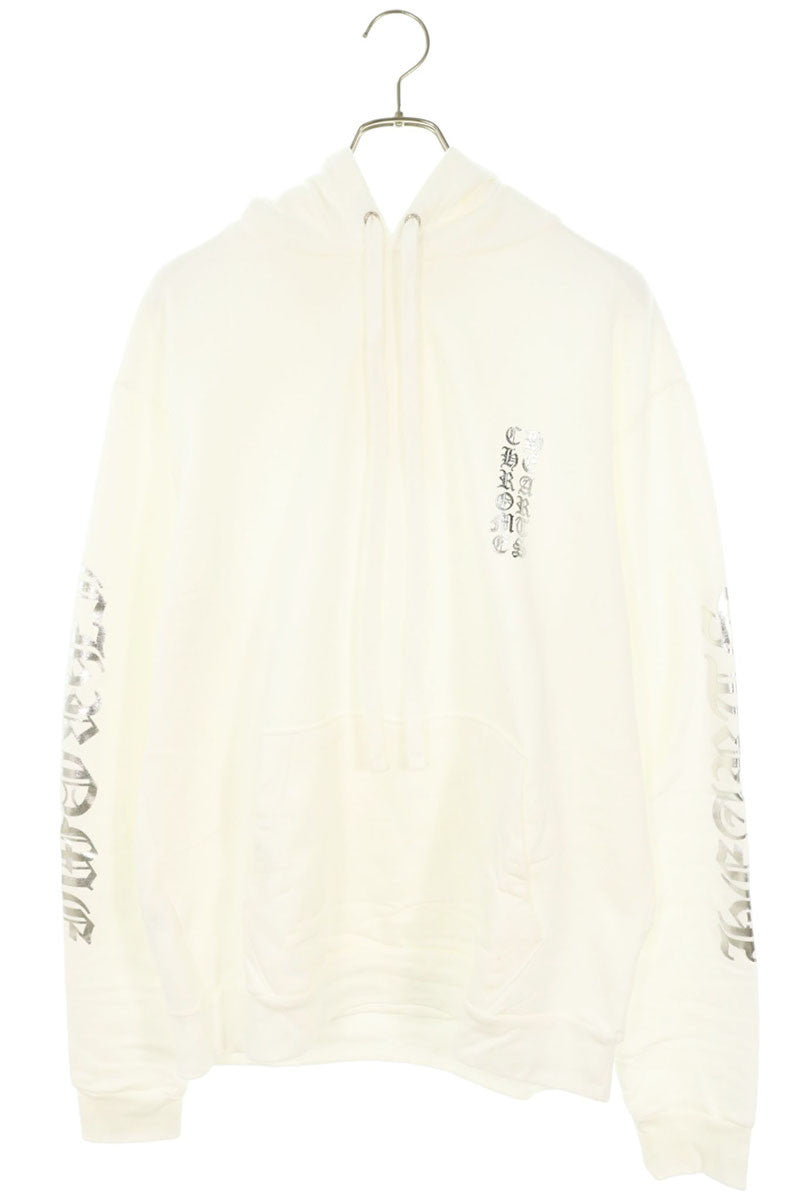 Chrome Hearts SWTSHRT PLVR Arm Hoodie White/Silver Size M