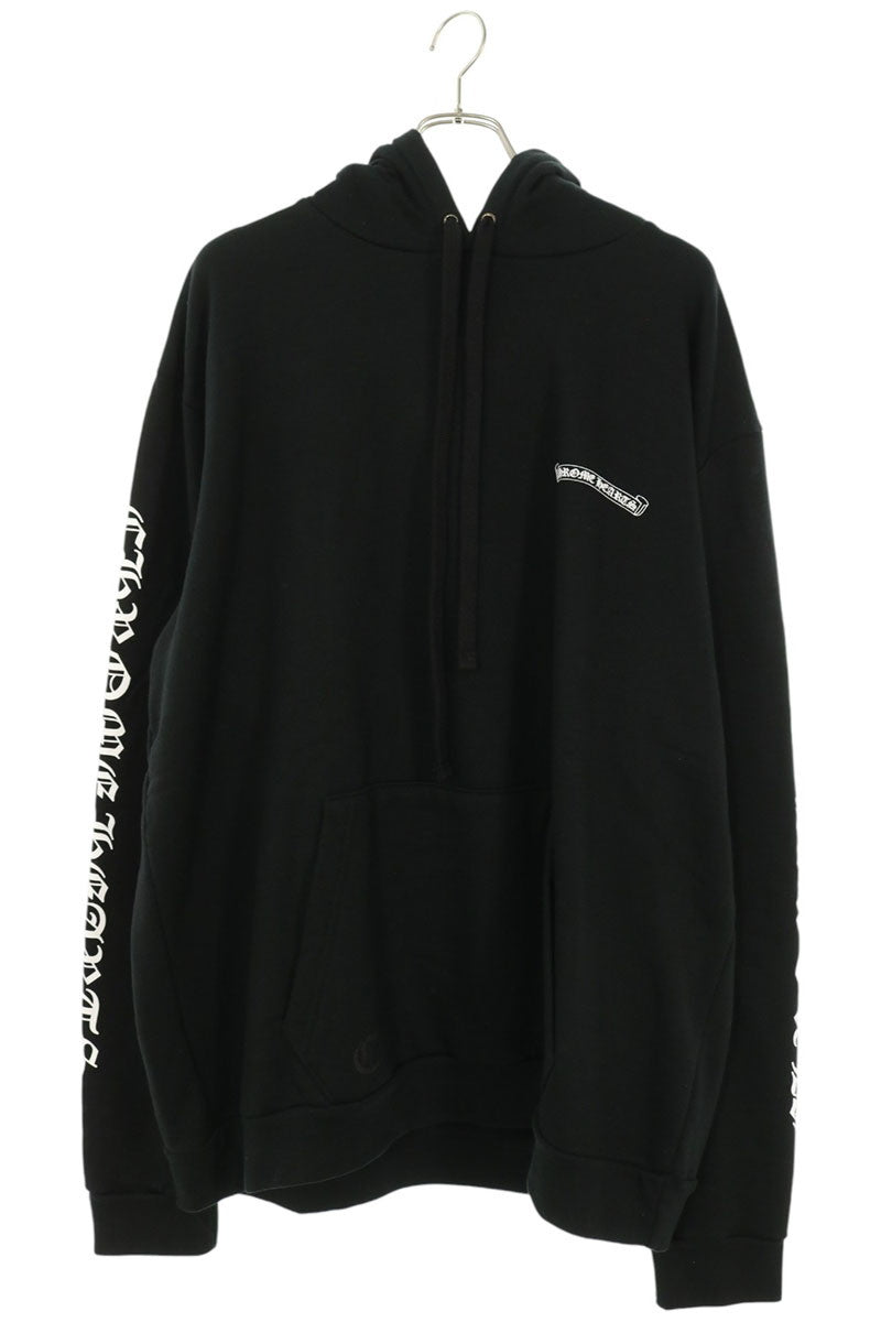 Chrome Hearts Back Scroll Print Pullover Hoodie Size XL