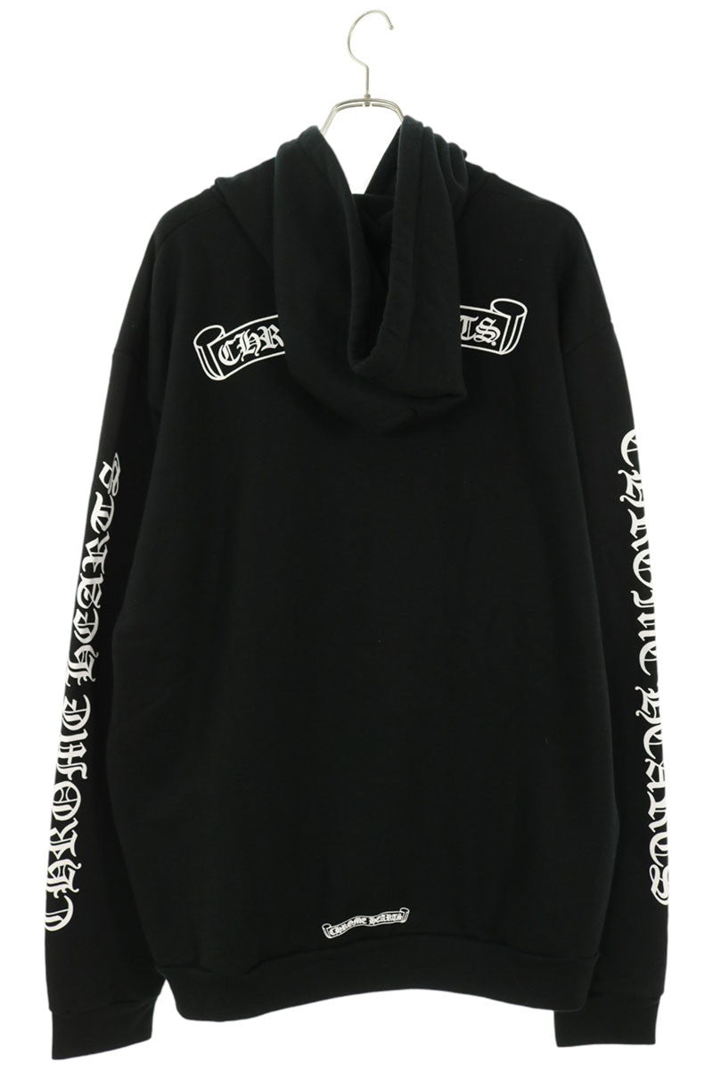 Chrome Hearts Back Scroll Print Pullover Hoodie Size XL