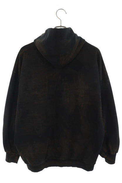 BALENCIAGA 23SS Mud Processed Zip Hoodie Black Size M