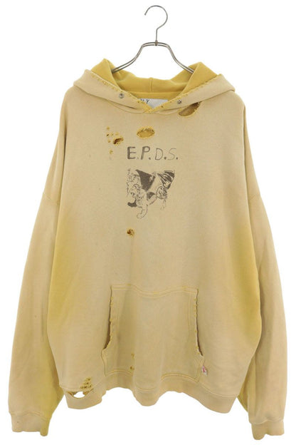 Paly Hollywood Vintage Hoodie Yellow Size XL
