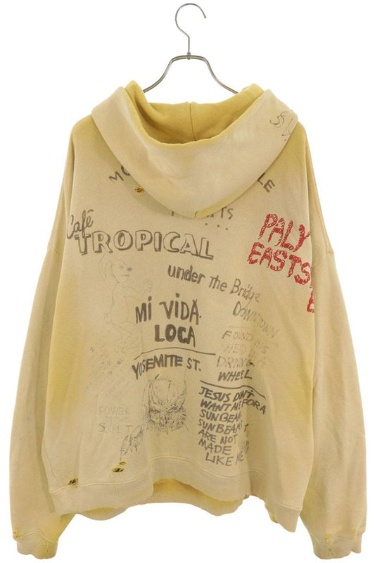 Paly Hollywood Vintage Hoodie Yellow Size XL