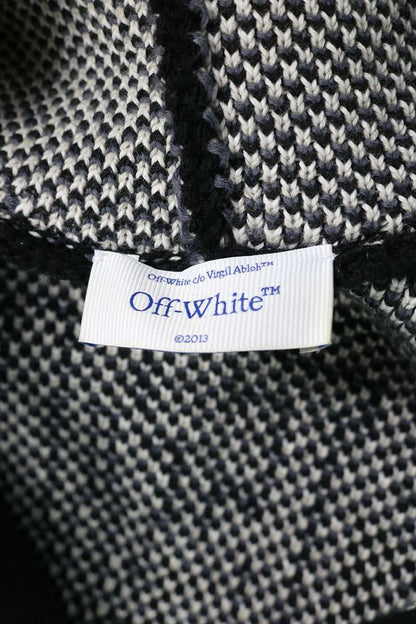 OFF-WHITE Moon Verse Knit Zip Hoodie Black Size L