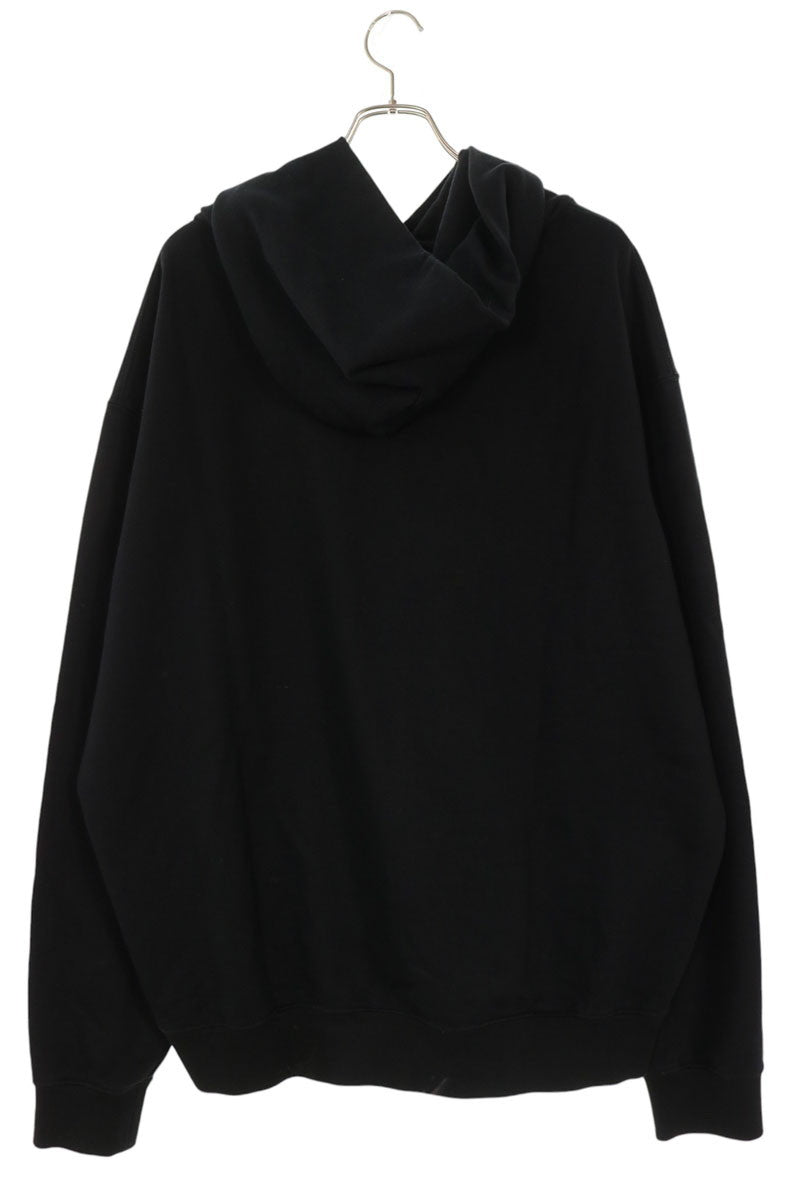 Maison Margiela Front Logo Embroidered Hoodie Black Size M