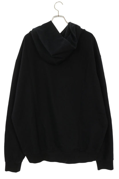 Maison Margiela Front Logo Embroidered Hoodie Black Size M