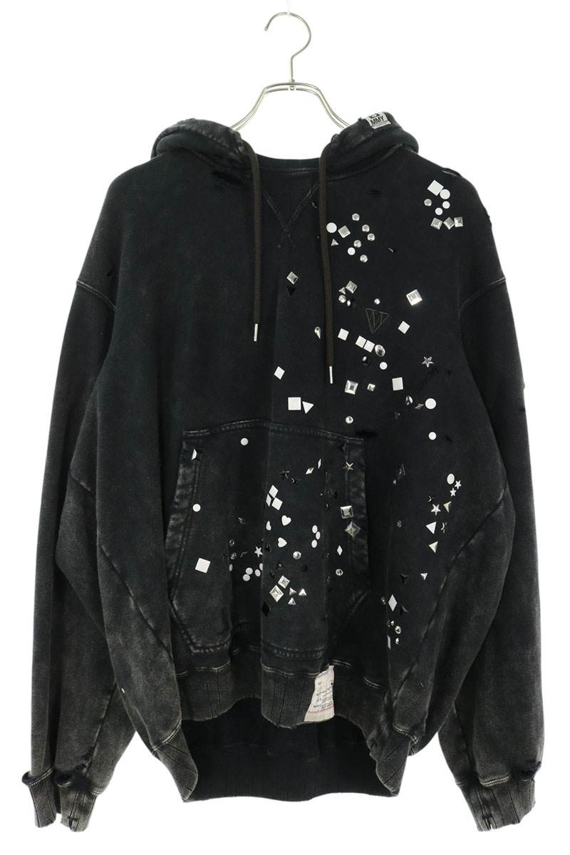 MIHARAYASUHIRO Embellished Bleach Hoodie Black Size 44
