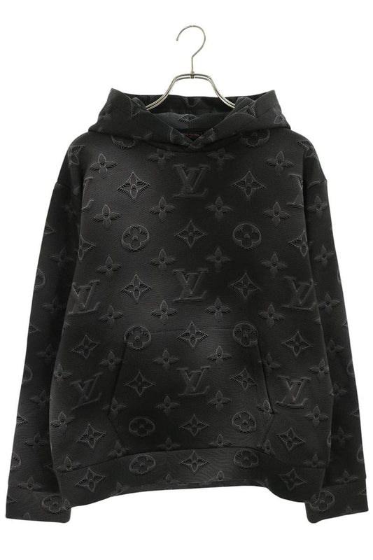 LOUISVUITTON 3D Monogram Pullover Hoodie Gray Size M
