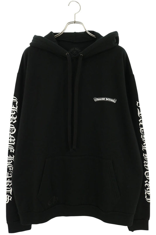 Chrome Hearts Arm Logo Print Pullover Hoodie Black Size XL