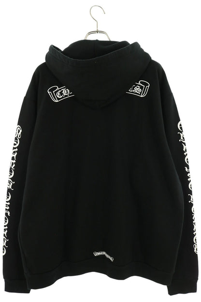 Chrome Hearts Arm Logo Print Pullover Hoodie Black Size XL