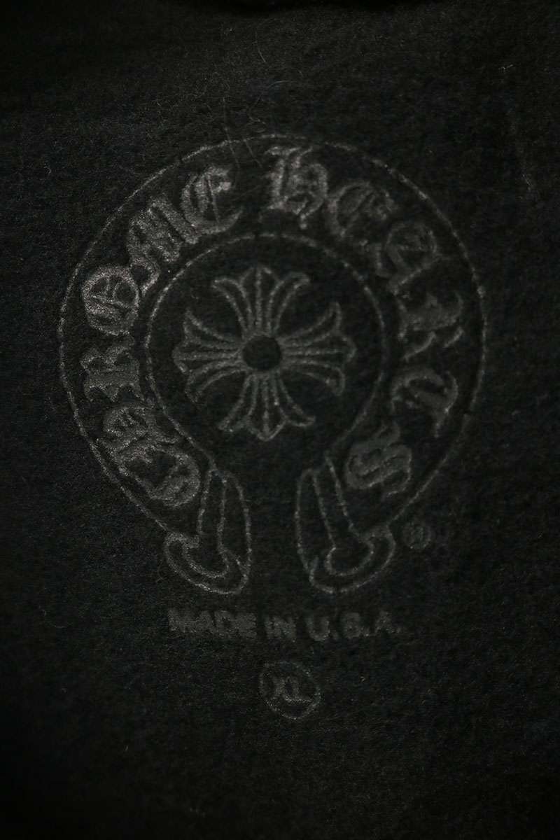 Chrome Hearts Arm Logo Print Pullover Hoodie Black Size XL