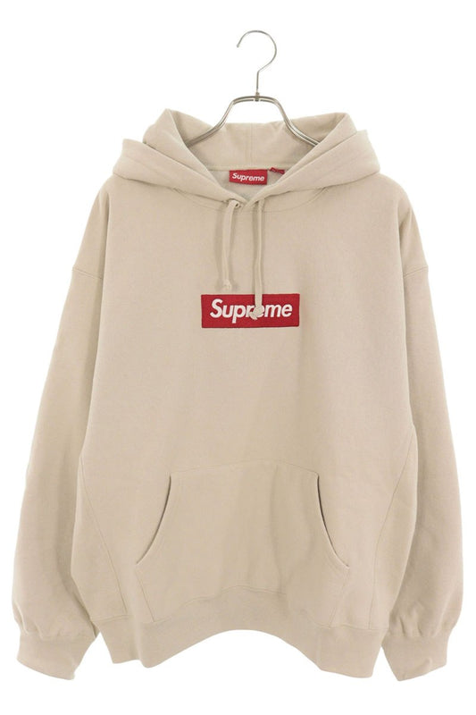 SUPREME 24AW Box Logo Hooded Sweatshirt Beige Size L
