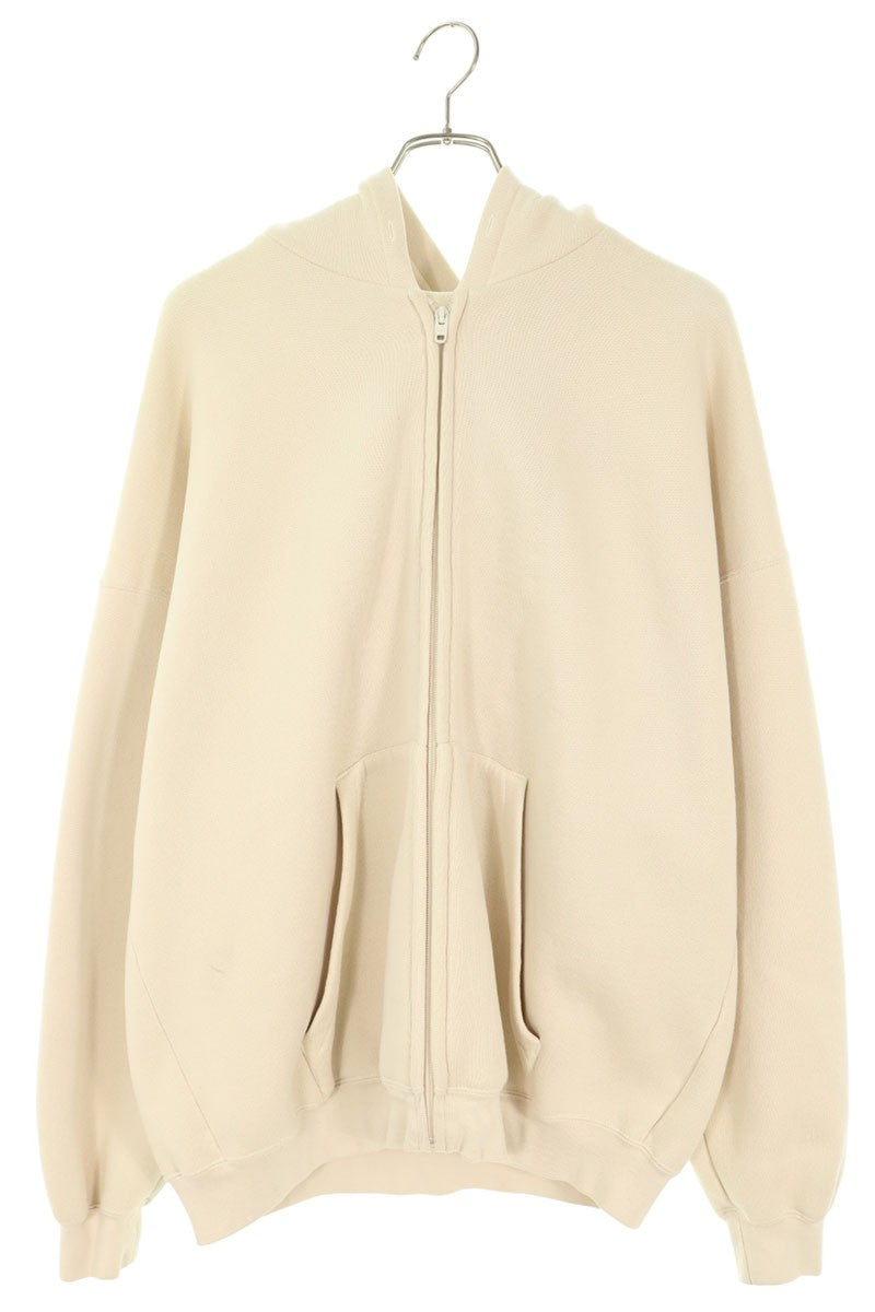 BALENCIAGA Oversized Zip-Up Hoodie Beige Size 1