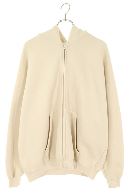 BALENCIAGA Oversized Zip-Up Hoodie Beige Size 1