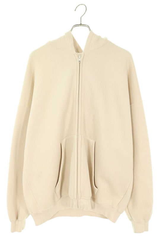 BALENCIAGA Oversized Zip-Up Hoodie Beige Size 1