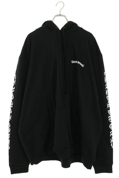 Chrome Hearts Back Scroll Label Print Hoodie Black Size XXL