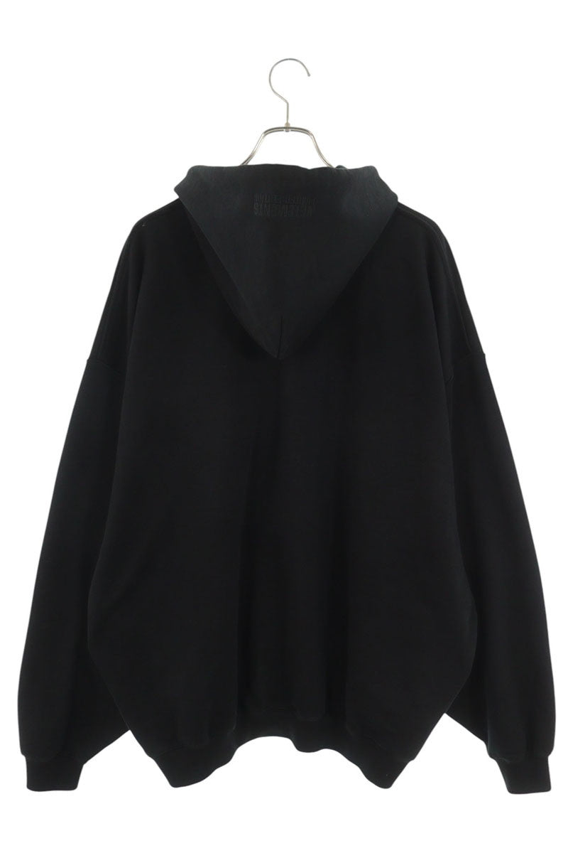 VETEMENTS 24SS Sticker Logo Zip Hoodie Black/Yellow Size XS