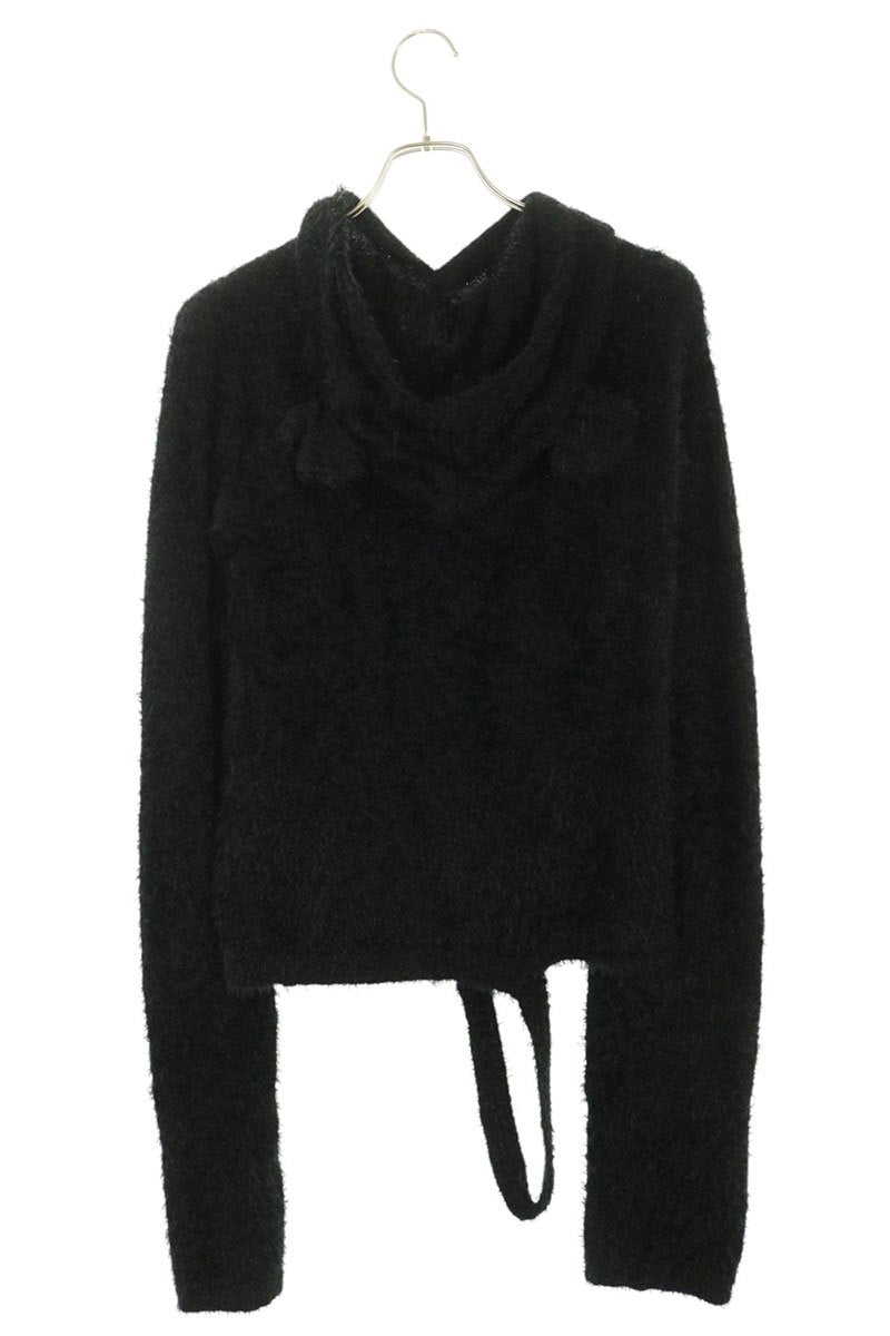 MASU 23AW Animal Jacquard Pullover Hoodie Black Size 46