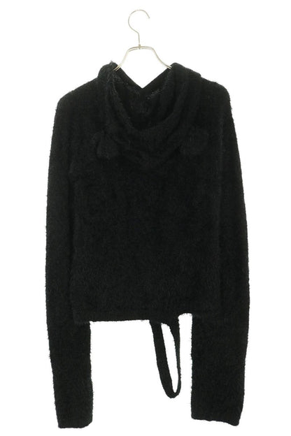MASU 23AW Animal Jacquard Pullover Hoodie Black Size 46