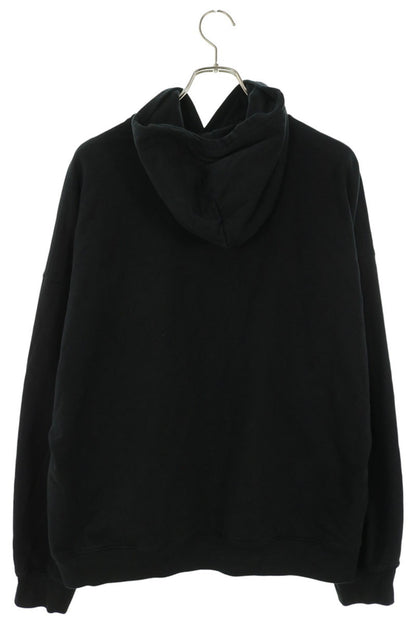 BALENCIAGA Paris Embroidery Hoodie Black Size 1
