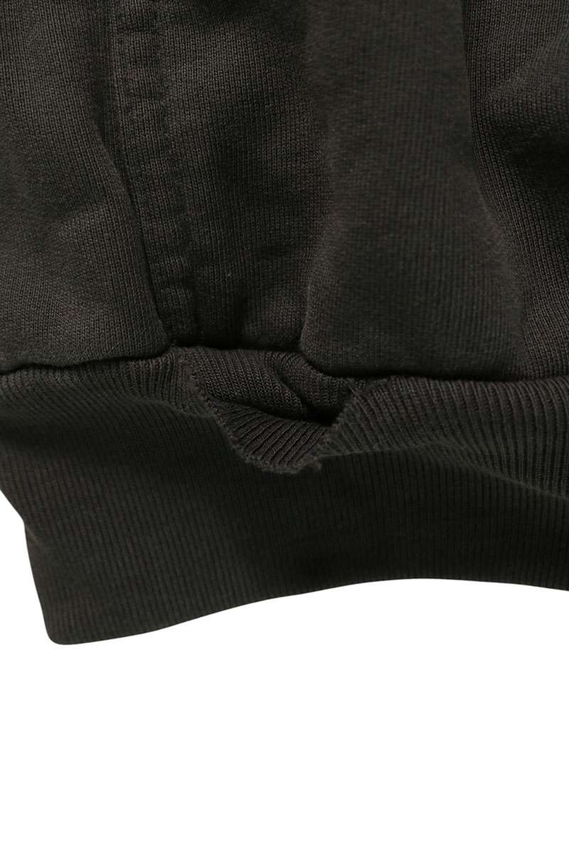 BALENCIAGA Vintage Wash Front Logo Hoodie Black Size S