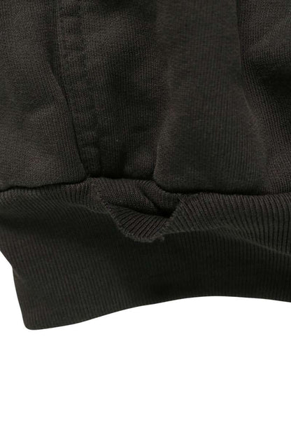 BALENCIAGA Vintage Wash Front Logo Hoodie Black Size S