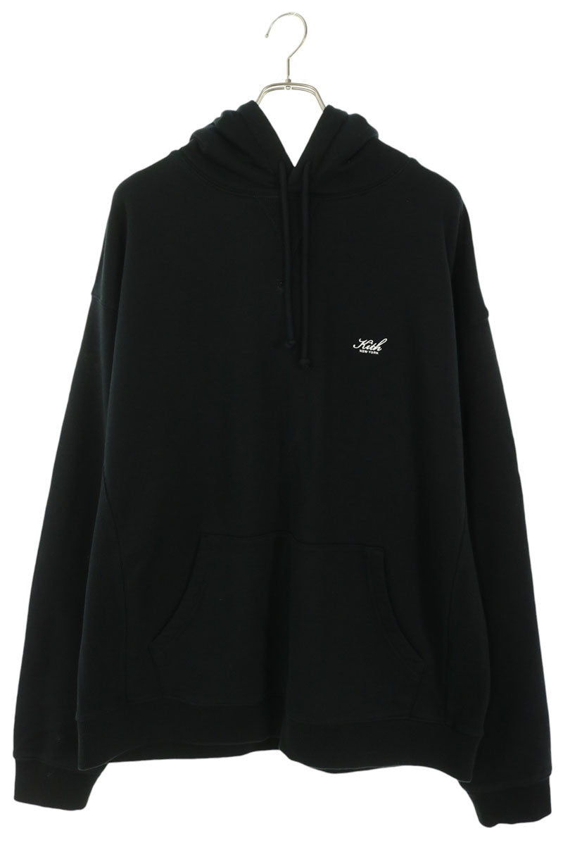 KITH Black Logo Embroidered Hoodie Size XL