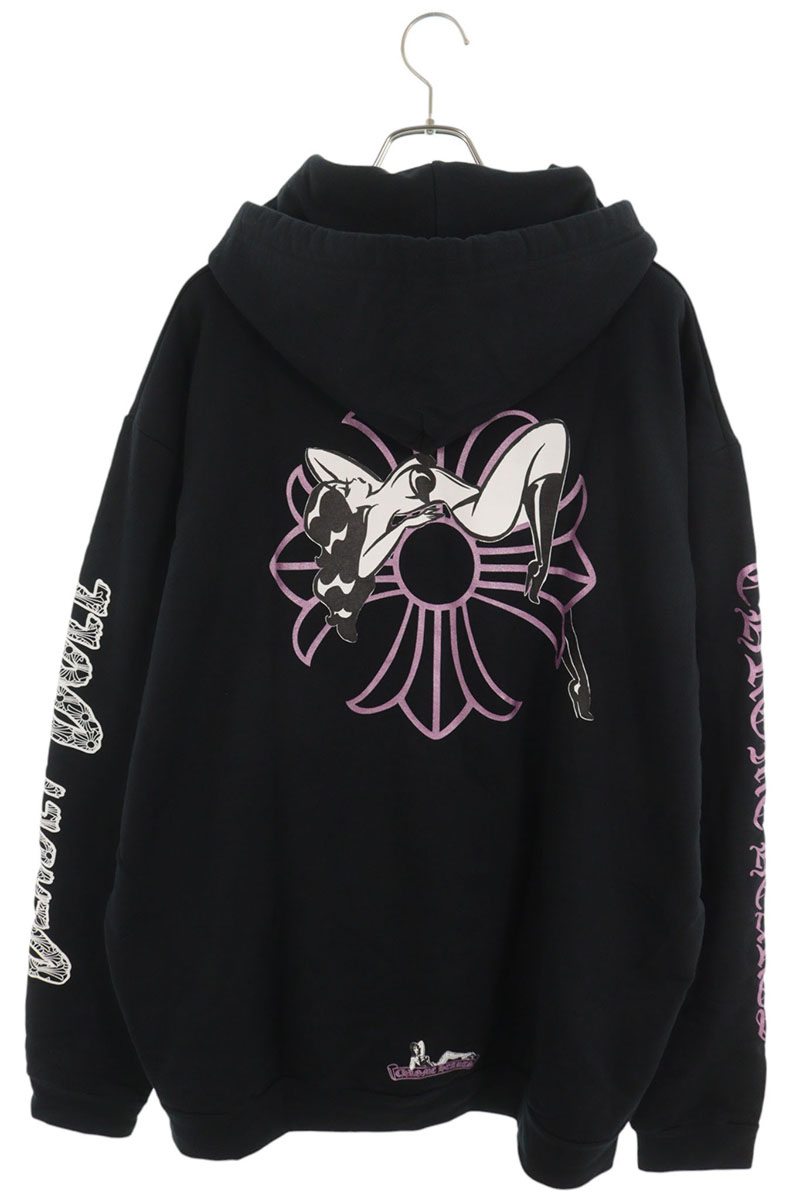 Chrome Hearts DEADLY DOLL Back Print Hoodie Black Size XXL