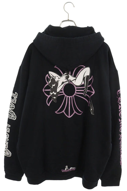 Chrome Hearts DEADLY DOLL Back Print Hoodie Black Size XXL