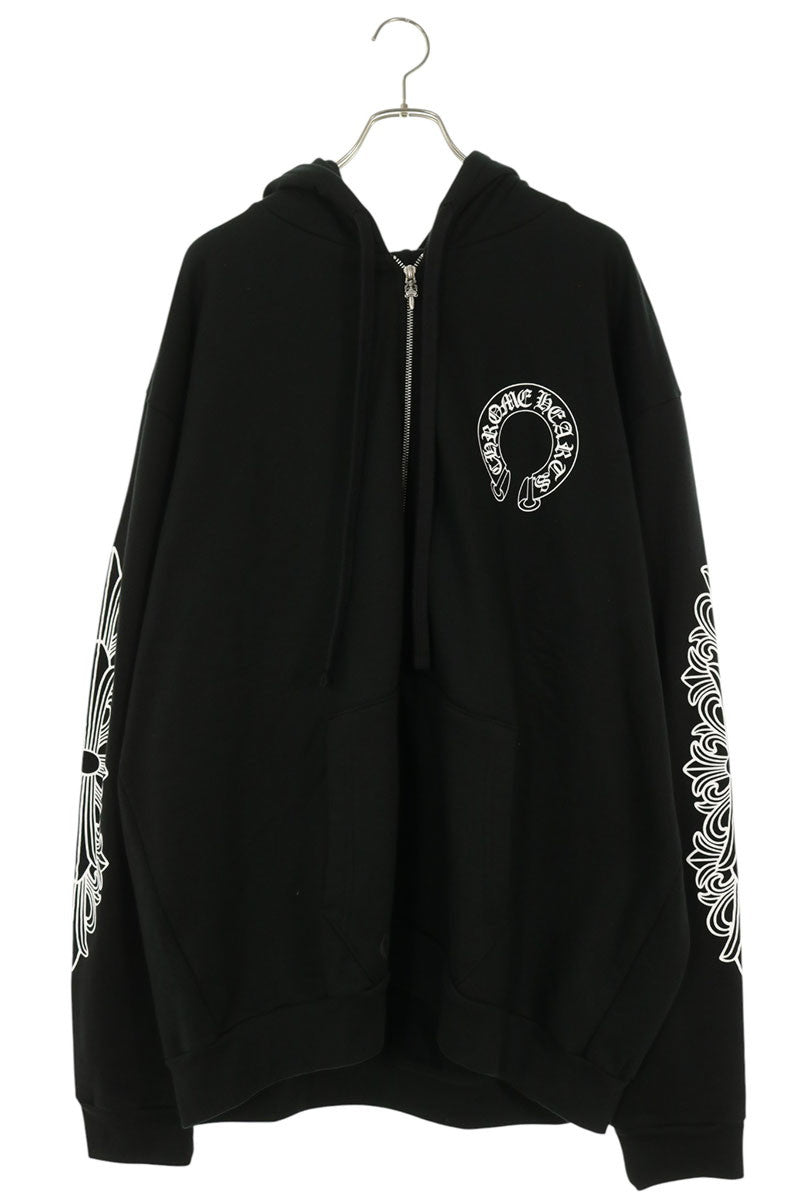 Chrome Hearts Floral Horseshoe Zip Hoodie Size XXL