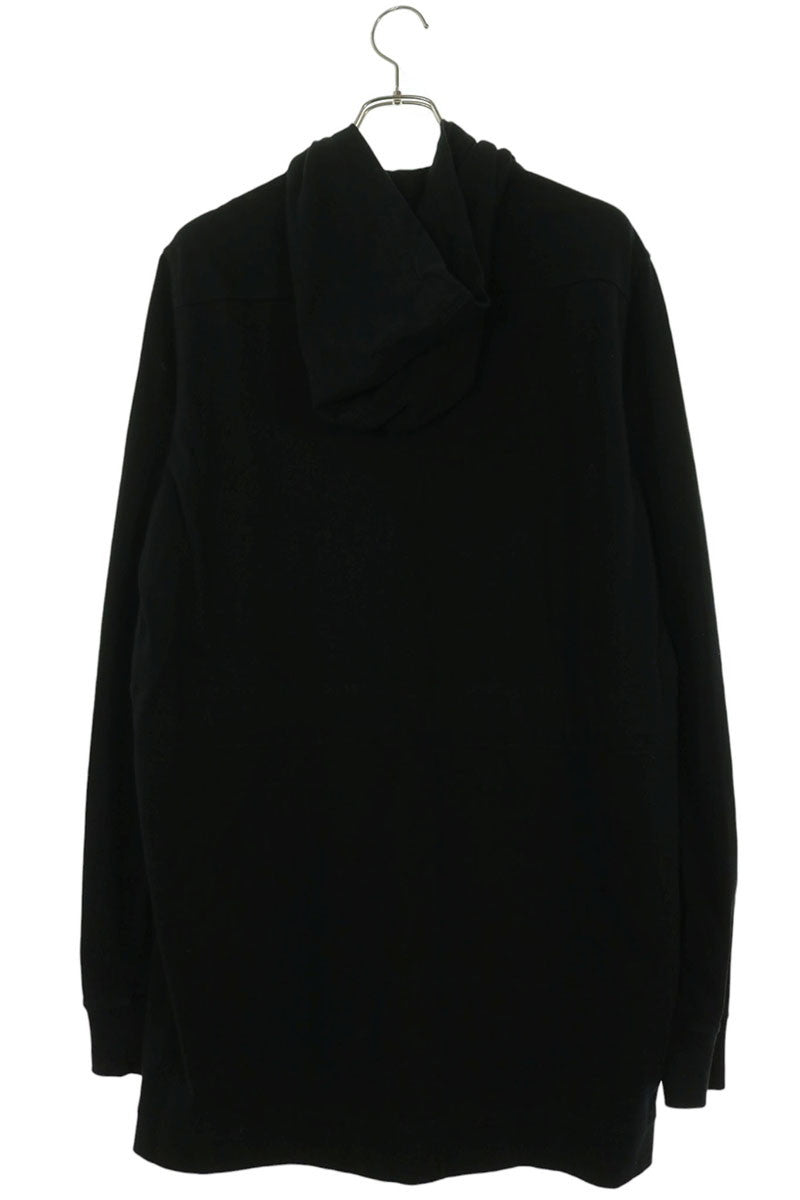 Rick Owens Cotton Drawstring Zip Hoodie Black Size L