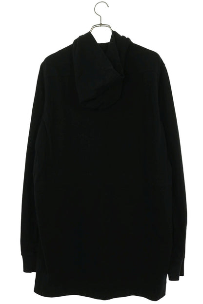 Rick Owens Cotton Drawstring Zip Hoodie Black Size L