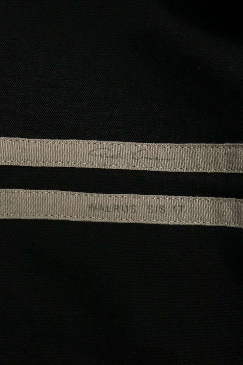 Rick Owens Cotton Drawstring Zip Hoodie Black Size L
