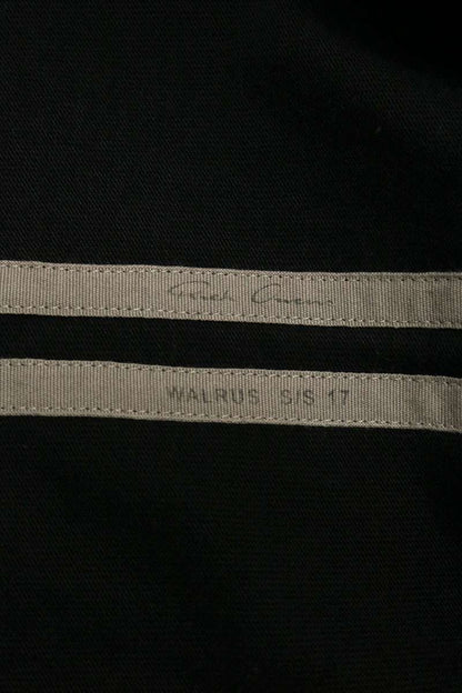 Rick Owens Cotton Drawstring Zip Hoodie Black Size L