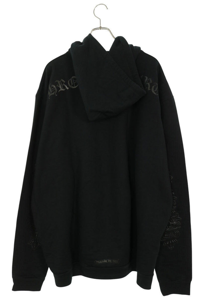 Chrome Hearts Online Exclusive Floral Hoodie Black Size XXL