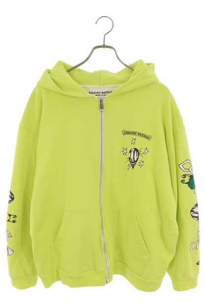 Chrome Hearts PPO LINK Zip Up Hoodie BOY Yellow Size XXL