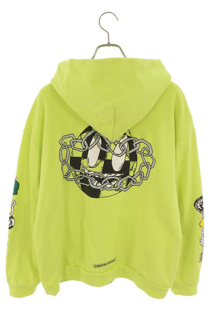 Chrome Hearts PPO LINK Zip Up Hoodie BOY Yellow Size XXL