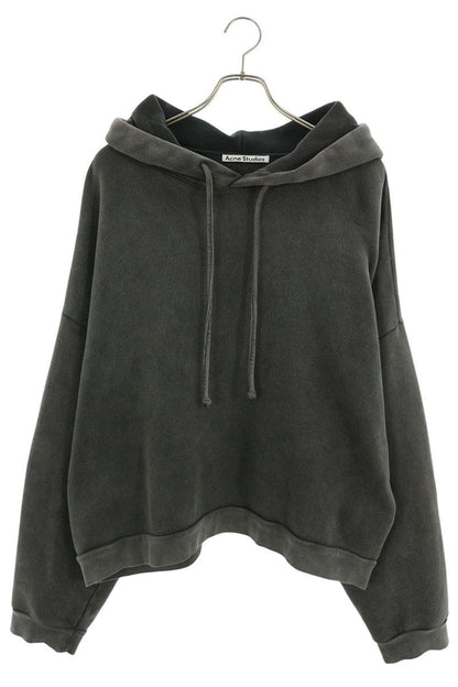ACNE STUDIOS Back Rubber Logo Pullover Hoodie Black Size S