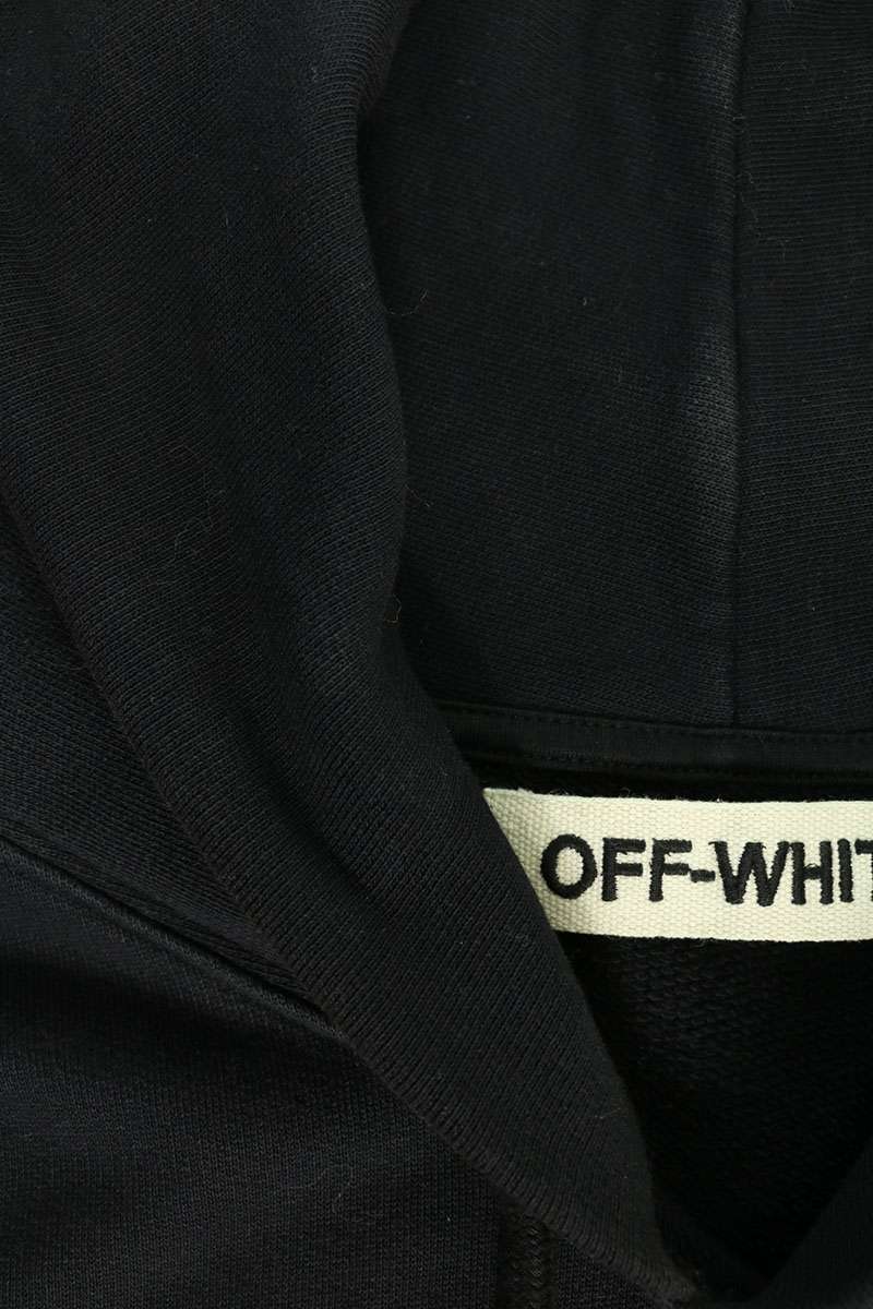 OFF-WHITE Caravaggio Cotton Hoodie Black/Yellow Size L