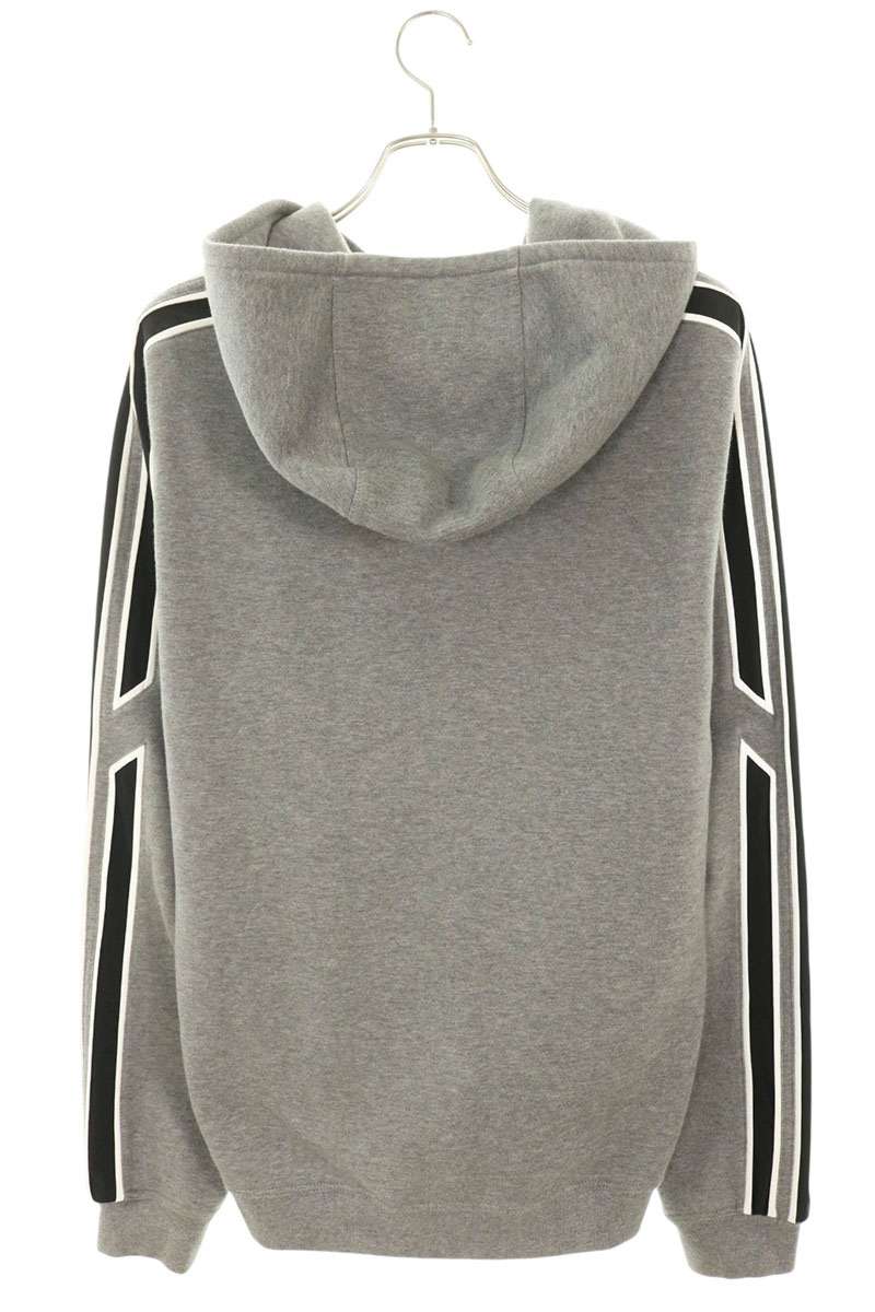 HERMES H-Logo Full Zip Cotton Hoodie Gray Size L