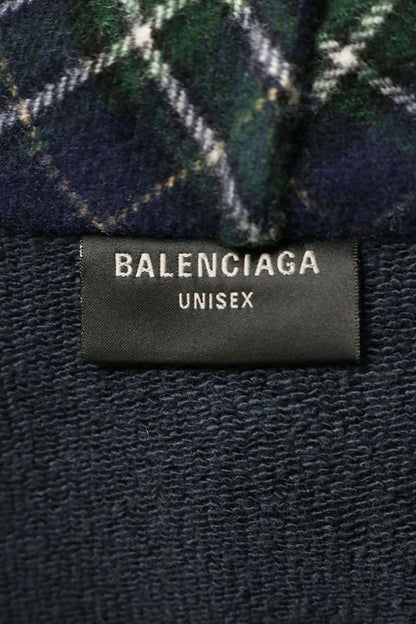 BALENCIAGA Muffler Docking Zip-Up Hoodie Black/Navy Size 3