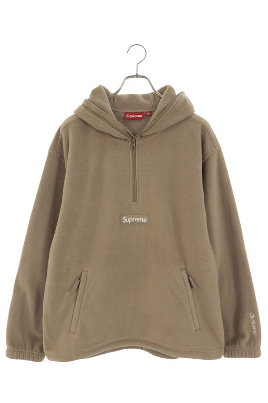 SUPREME 23AW Polartec Facemask Half Zip Hoodie Beige Size L