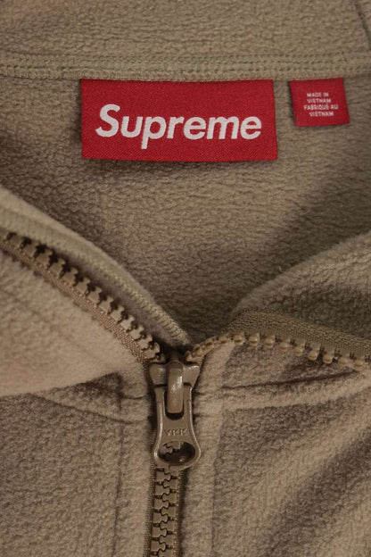 SUPREME 23AW Polartec Facemask Half Zip Hoodie Beige Size L