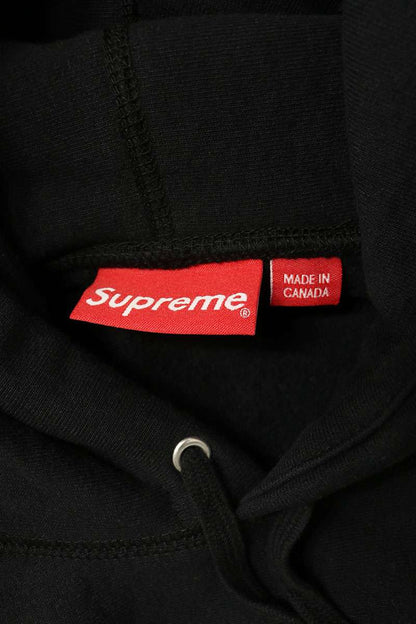 SUPREME Cross Box Logo Hoodie Black/White Size L