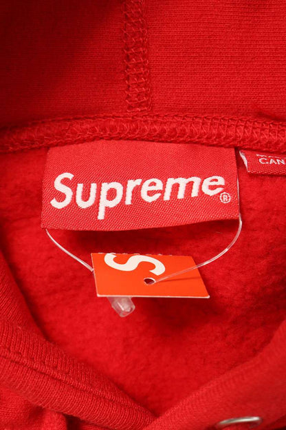 SUPREME Cross Box Logo Hoodie Red/White Size L