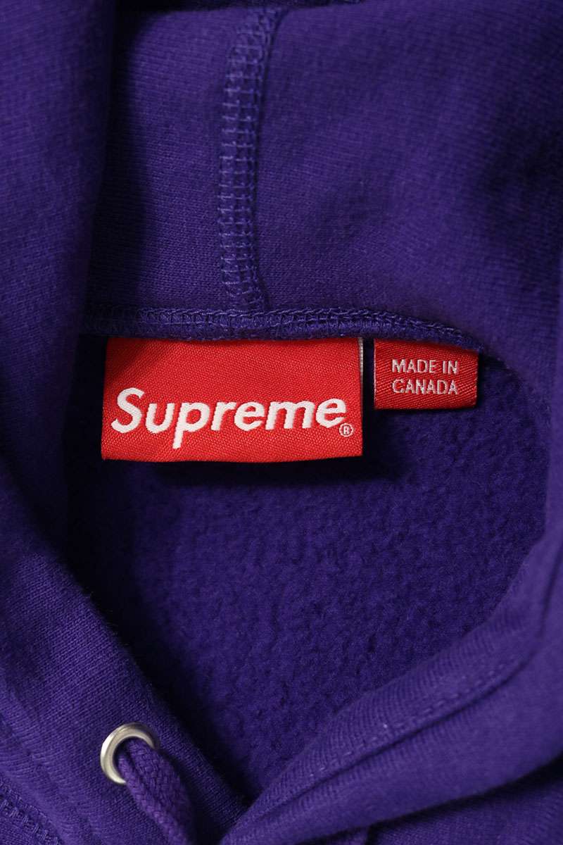 SUPREME Cross Box Logo Hoodie Purple/White Size XL