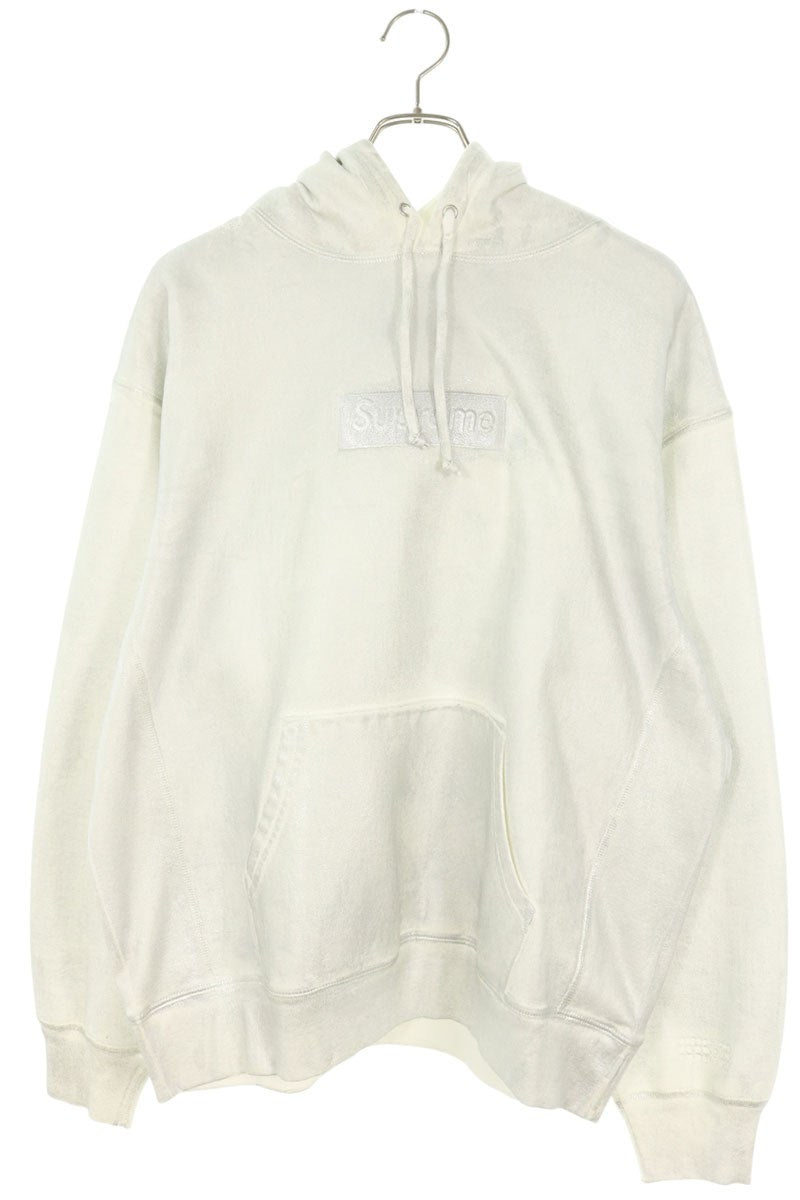 SUPREME x MM6 Foil Box Logo Hoodie White Size M