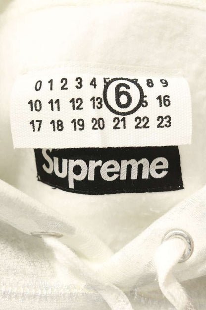 SUPREME x MM6 Foil Box Logo Hoodie White Size M